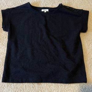 Madewell tee - button detail L shoulder